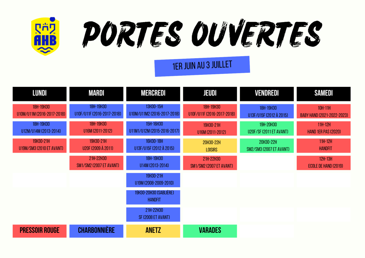 Portes ouvertes - Saison 25-26